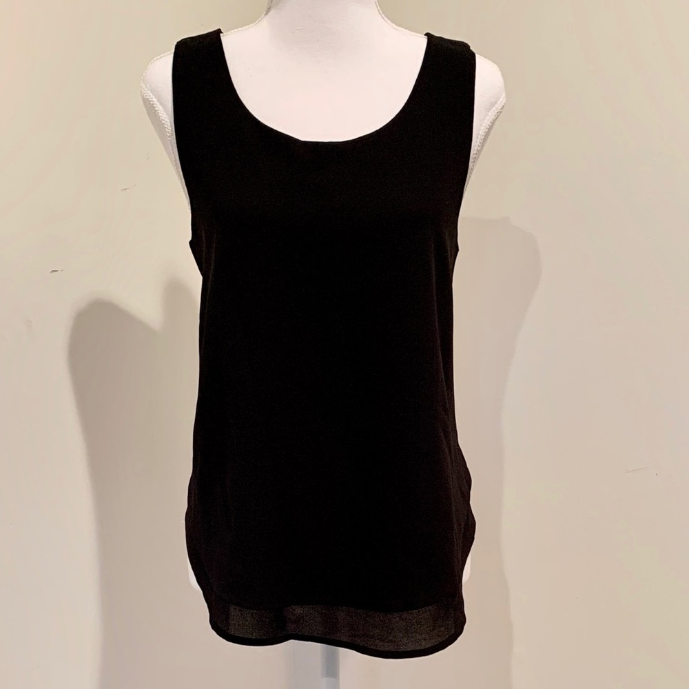 Black, Paper Crane, Flowy, Tank Top SZ Sm